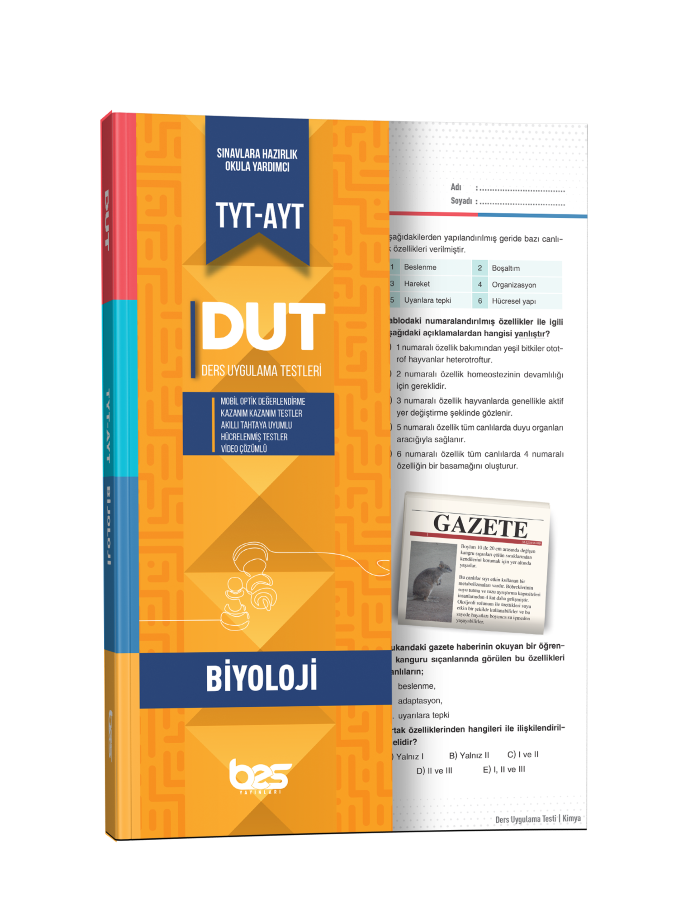 BES DUT TYT AYT UYGULAMA TESTİ BİYOLOJİ - 2026-27